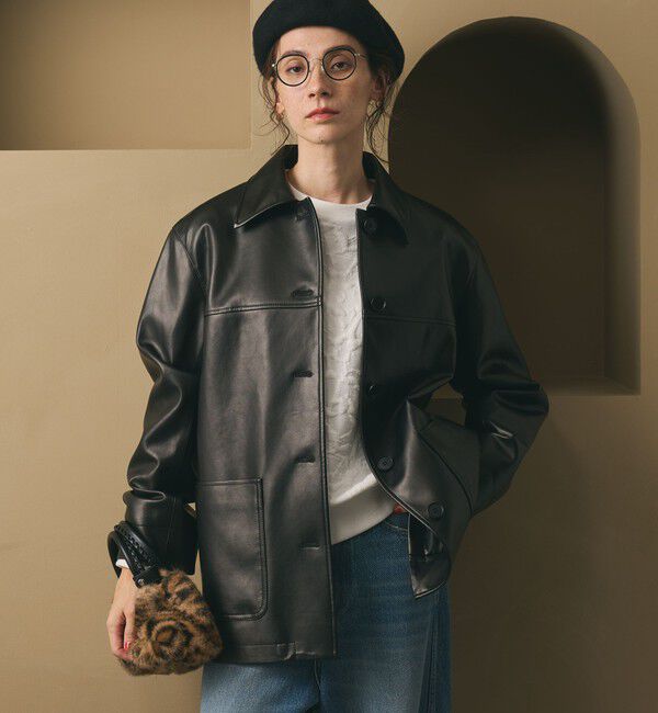 BEAUTY&YOUTH UNITED ARROWS「レザーライク カバーオール ジャケット」|その他|