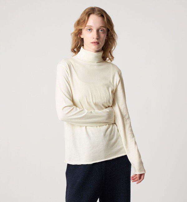 STEVEN ALAN「＜Steven Alan＞コットン カシミヤ ハイネック プルオーバー」|Tシャツ・カットソー|