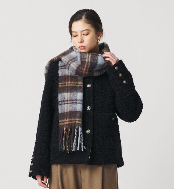 BEAUTY&YOUTH UNITED ARROWS「ドットジャガード ノーカラージャケット」|ノーカラージャケット|NAVY