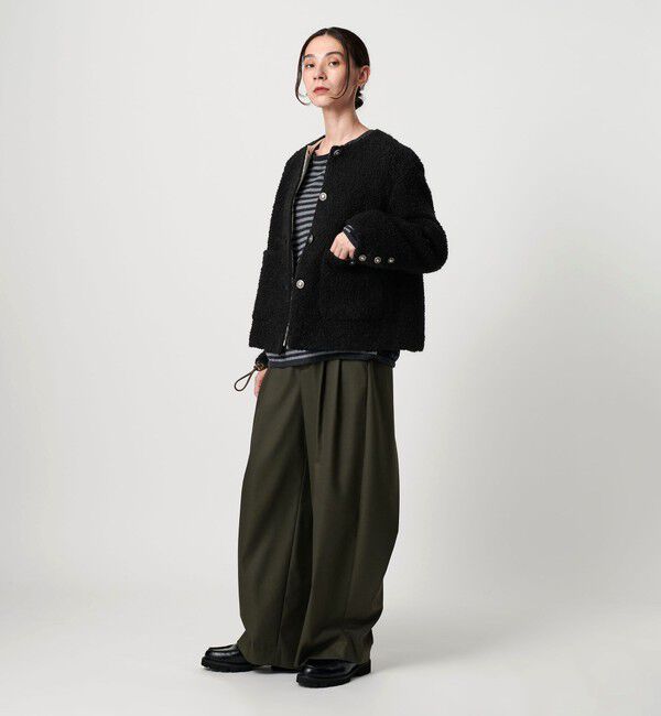 BEAUTY&YOUTH UNITED ARROWS「ドットジャガード ノーカラージャケット」|ノーカラージャケット|