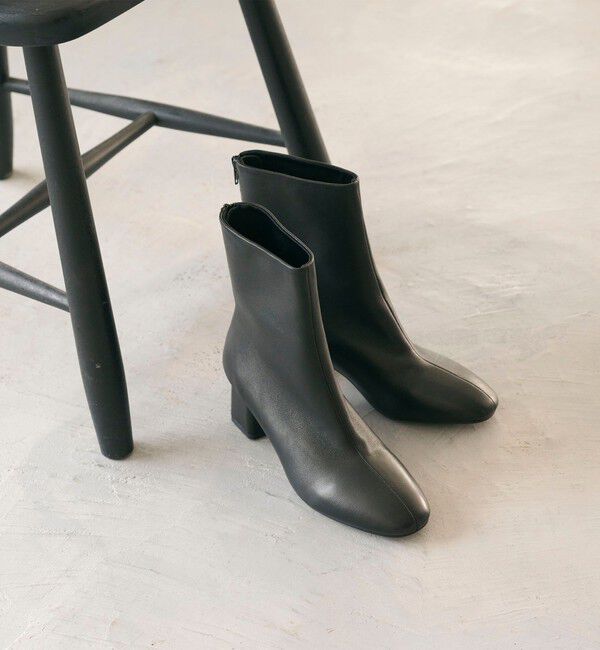 BEAUTY&YOUTH UNITED ARROWS「レザー バックジップ ブーツ」|ショートブーツ|
