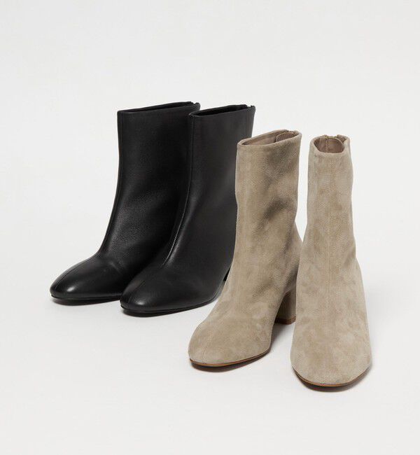 BEAUTY&YOUTH UNITED ARROWS「レザー バックジップ ブーツ」|ショートブーツ|