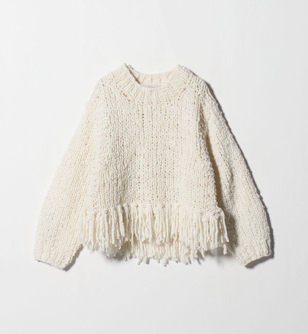BEAUTY&YOUTH UNITED ARROWS「【別注】＜IRONING＞フリンジ ニットプルオーバー」|ニット・セーター|