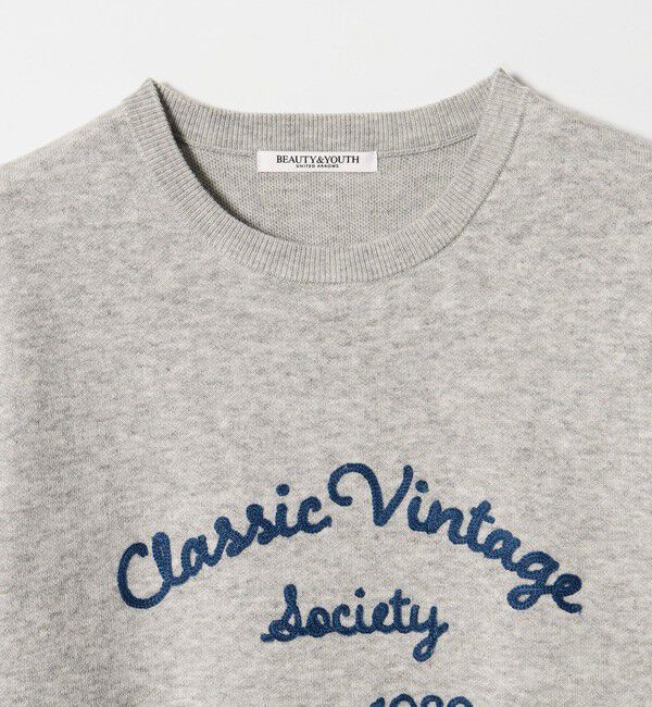 BEAUTY&YOUTH UNITED ARROWS「ロゴクルーネック ニットプルオーバー ウォッシャブル」|ニット・セーター|