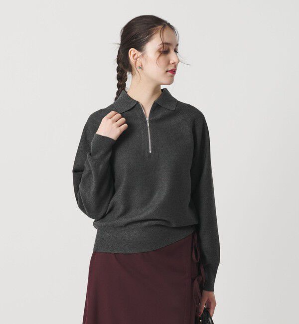 BEAUTY&YOUTH UNITED ARROWS「カノコニット ハーフジッププルオーバー ウォッシャブル」|ニット・セーター|