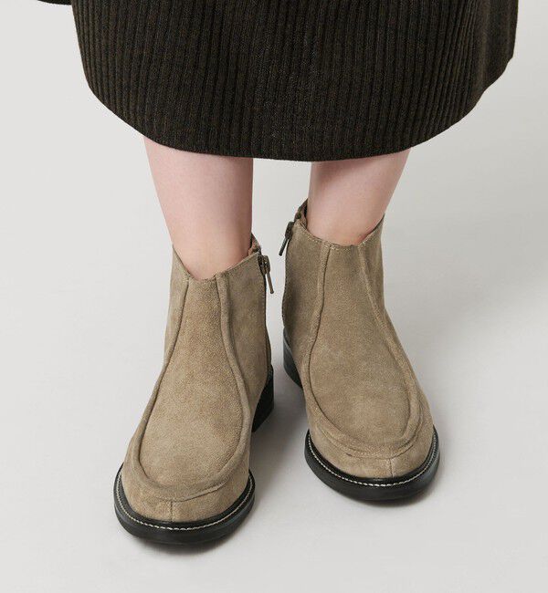 BEAUTY&YOUTH UNITED ARROWS「スエード Uチップ ショートブーツ」|ロングブーツ|