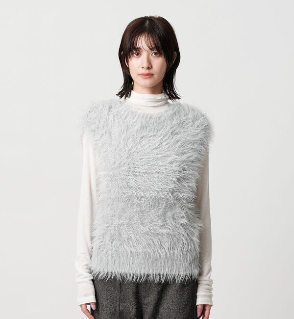 BEAUTY&YOUTH UNITED ARROWS「【WEB限定】フェザーヤーン ラメニット 2WAYベスト」|ニット・セーター|