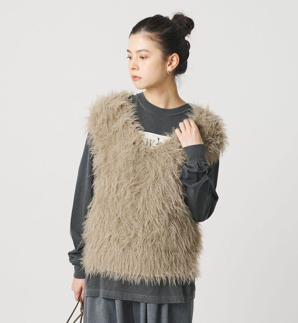 BEAUTY&YOUTH UNITED ARROWS「【WEB限定】フェザーヤーン ラメニット 2WAYベスト」|ニット・セーター|