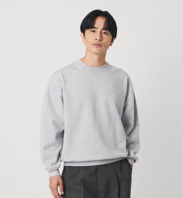 BEAUTY&YOUTH UNITED ARROWS「ハイブリッド ウール クルーネック ニット ウォッシャブル」|ニット・セーター|LT.GRAY