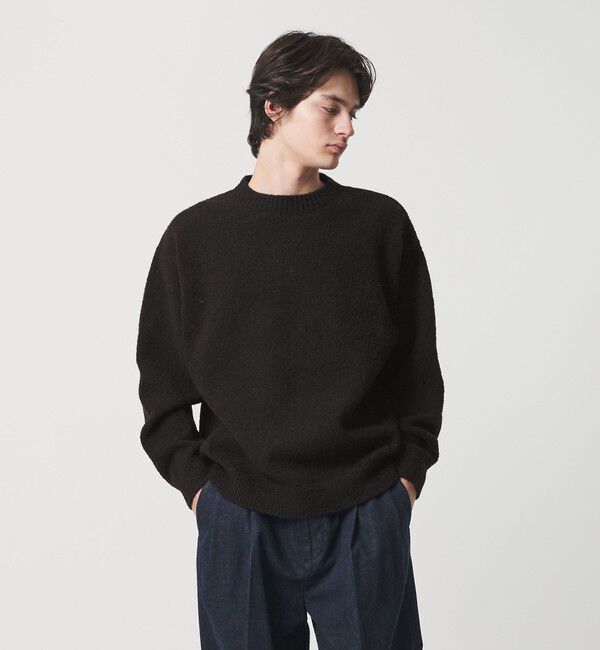 MONKEY TIME「ウール ナイロン ループヤーン クルーネック」|ニット・セーター|