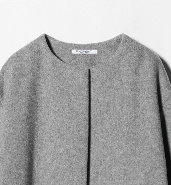 BEAUTY&YOUTH UNITED ARROWS「毛ナイロン ノーカラーコート」|ノーカラーコート|