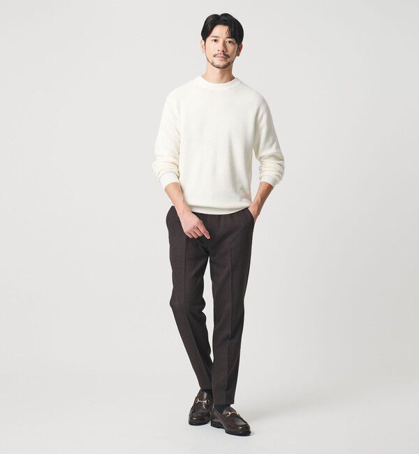 BEAUTY&YOUTH UNITED ARROWS「【WEB限定 WARDROBE SMART】ウールライク ノープリーツ パンツ」|チノ|