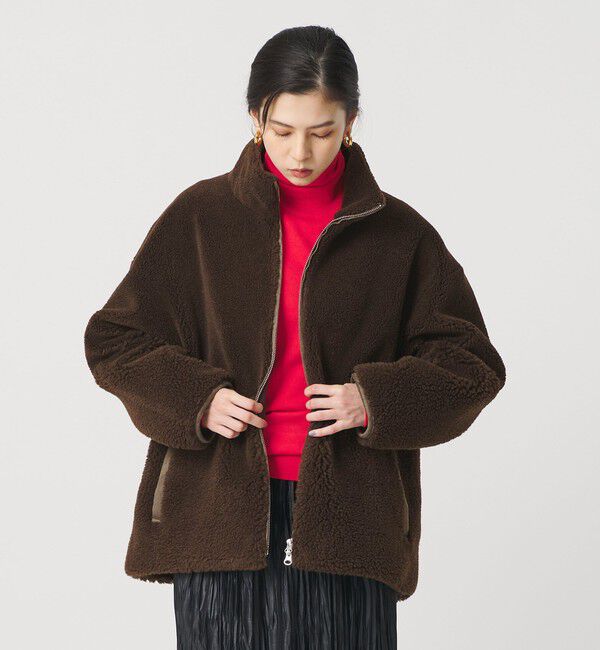 BEAUTY&YOUTH UNITED ARROWS「ボア スタンドカラー ジップブルゾン」|その他|DK.BROWN
