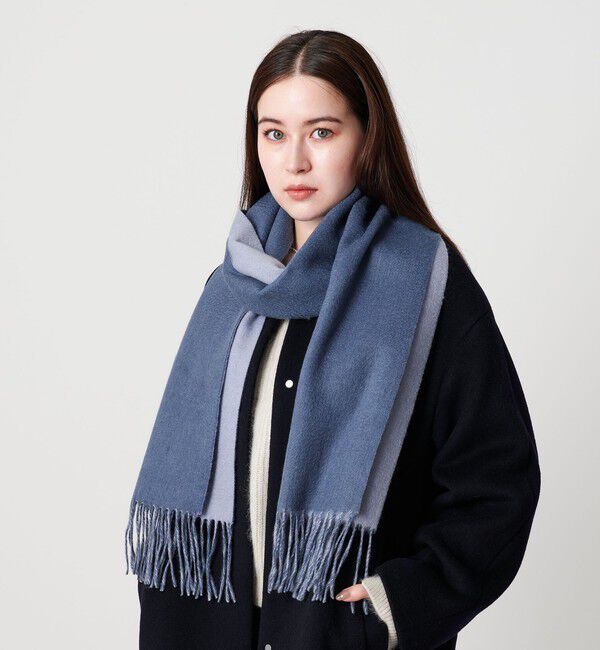 BEAUTY&YOUTH UNITED ARROWS「【別注】＜Eds Cashmere＞カシミヤ リバーシブル マフラー」|マフラー|LT.BLUE