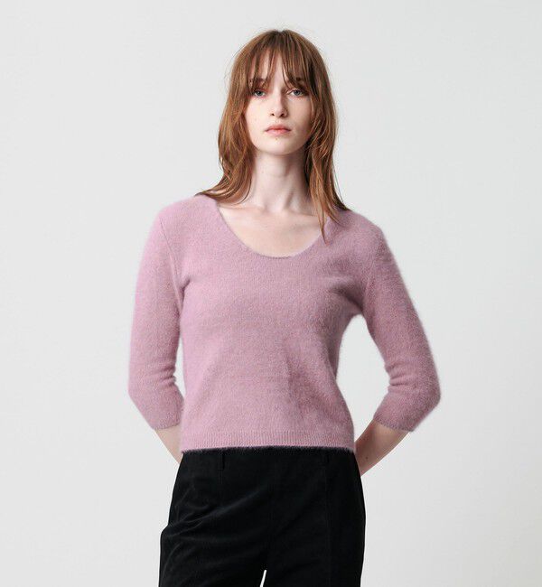 ATTISESSION「＜ATTISESSION＞ディープ ネック ニット トップス」|ニット・セーター|