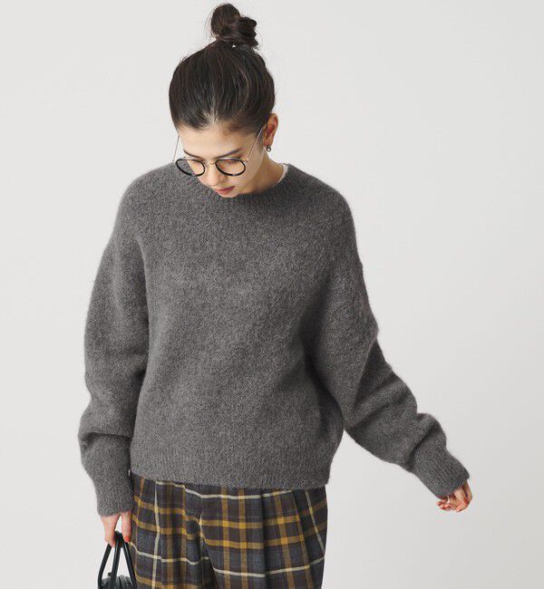 BEAUTY&YOUTH UNITED ARROWS「アルパカブレンド シャギー ニットプルオーバー」|ニット・セーター|DK.GRAY