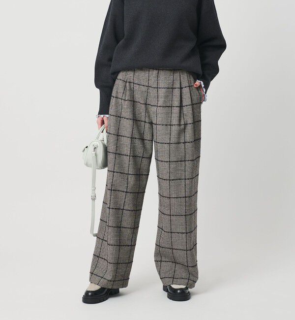 BEAUTY&YOUTH UNITED ARROWS「チェック ワイドタックパンツ」|その他|