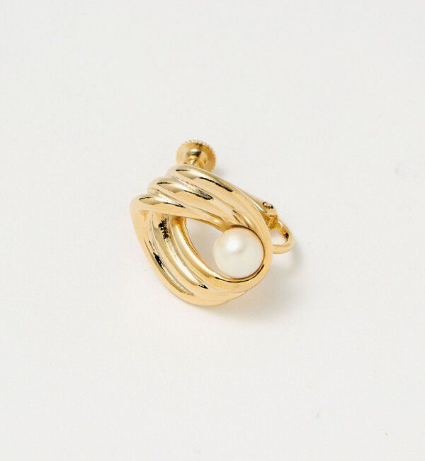 BEAUTY&YOUTH UNITED ARROWS「メタルライン パールモチーフ イヤリング」|イヤリング|