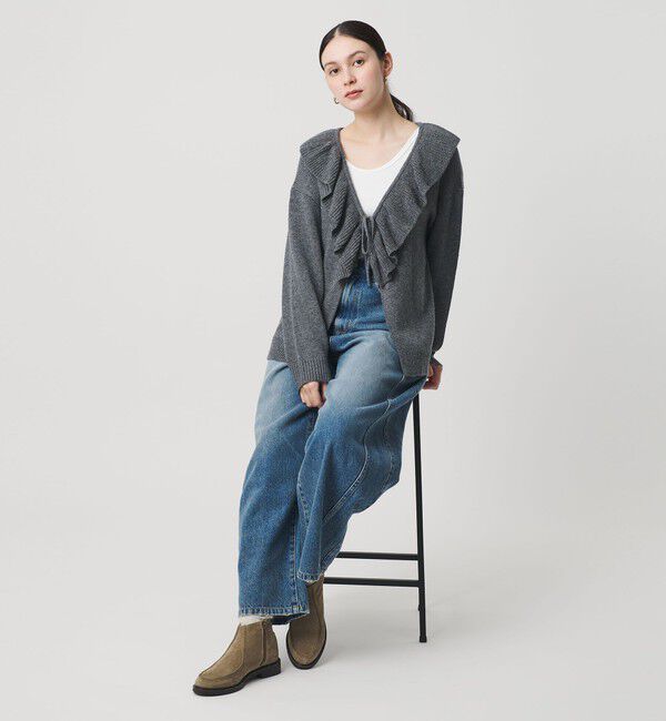 BEAUTY&YOUTH UNITED ARROWS「ウールレーヨン ラッフルフリル ニットカーディガン」|カーディガン|