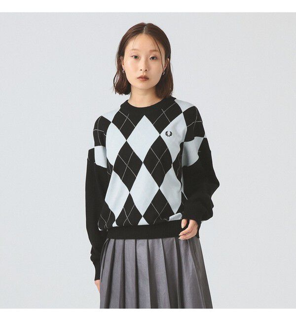 Ray BEAMS 「【別注】FRED PERRY / ARGYLE JUMPER」|ニット・セーター|BLACK