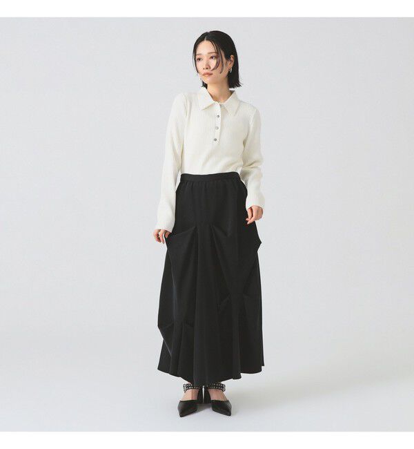 Ray BEAMS 「ランダム タック ボリューム スカート」|スカート|