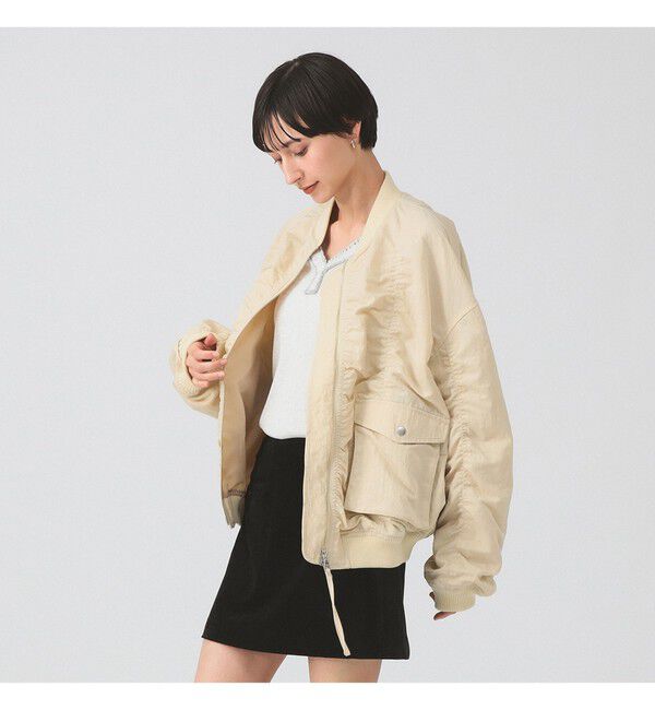 Ray BEAMS 「シャーリング MA-1 ブルゾン」|ブルゾン・スタジャン|