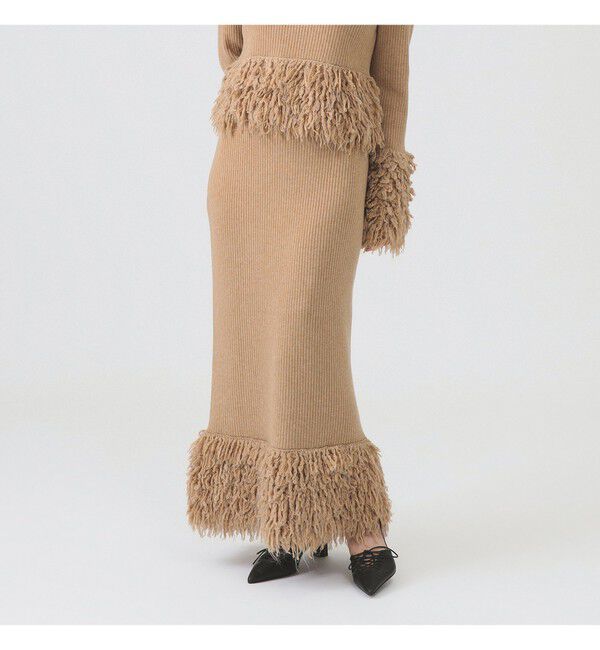 Ray BEAMS 「RBS / フリンジ キリカエ ニット スカート」|スカート|