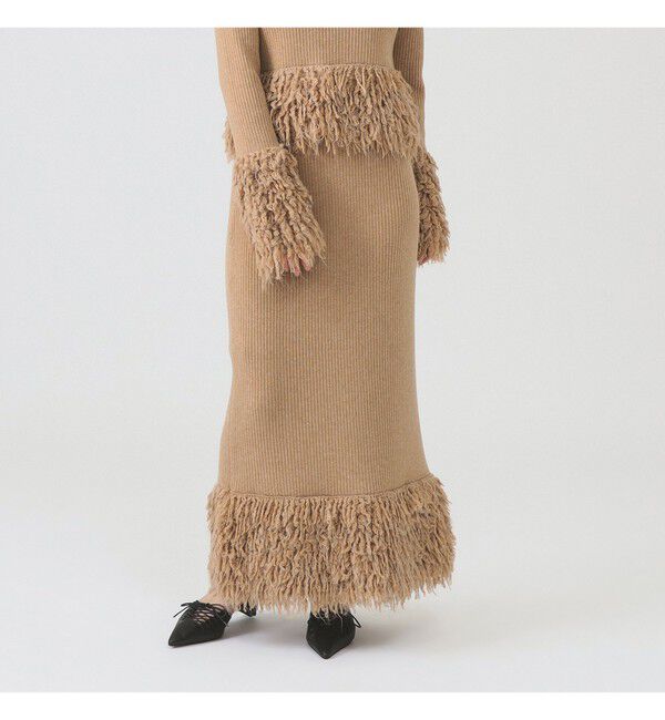 Ray BEAMS 「RBS / フリンジ キリカエ ニット スカート」|スカート|
