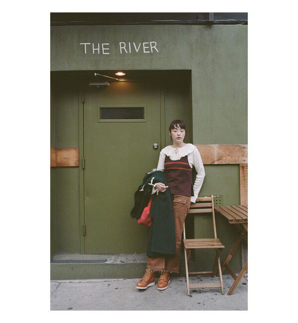 BEAMSBOY「リブ フリル ギャザー ロングスリーブ」|Tシャツ・カットソー|