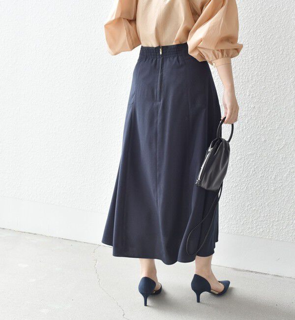 SHIPS for women「*〈手洗い可能〉ドット / 花柄 切替 セミフレア スカート ◇」|スカート|