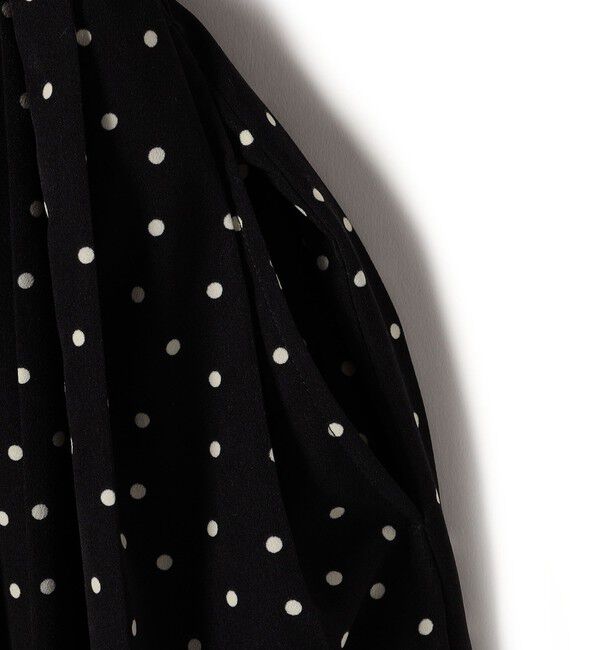 SHIPS for women「【WEB限定】〈手洗い可能〉ドット / 花柄 バンドカラー サイド プリーツ ワンピース」|ワンピース|