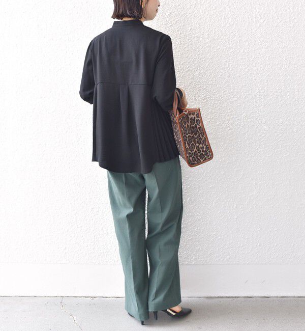 SHIPS for women「《一部追加予約》【WEB限定】〈手洗い可能〉ストレッチ ジョーゼット プリーツ ブラウス」|シャツ・ブラウス|