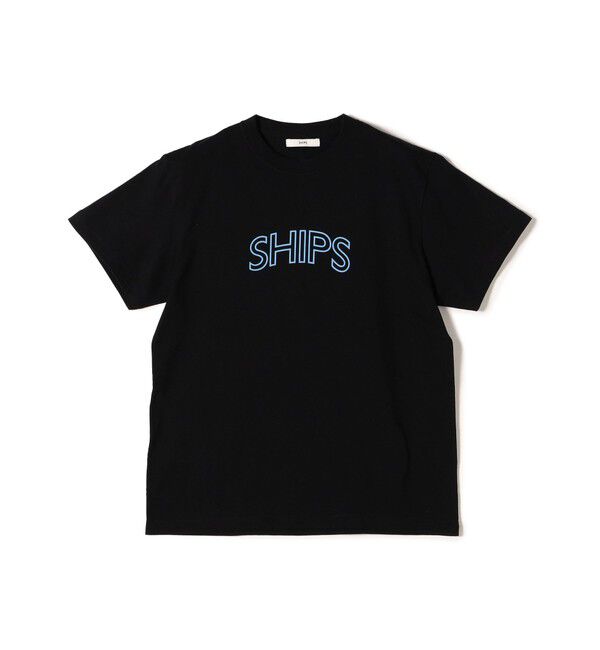 SHIPS for women「【WEB限定】 SHIPS ラウンド プリント ロゴ TEE」|Tシャツ・カットソー|