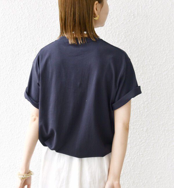 SHIPS for women「【WEB限定】 SHIPS ラウンド プリント ロゴ TEE」|Tシャツ・カットソー|