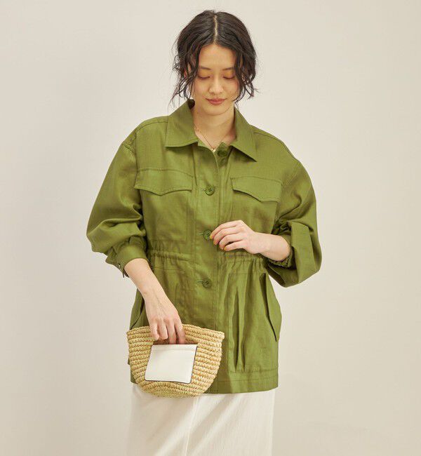 SHIPS for women「〈手洗い可能〉綿麻 ミリタリー オーバー ジャケット」|ミリタリー・モッズコート|