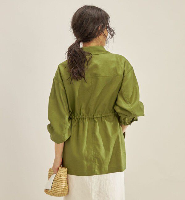 SHIPS for women「〈手洗い可能〉綿麻 ミリタリー オーバー ジャケット」|ミリタリー・モッズコート|