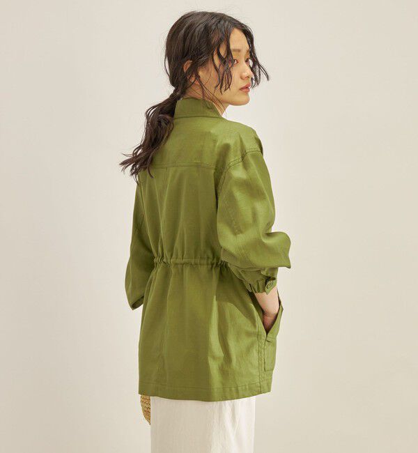 SHIPS for women「〈手洗い可能〉綿麻 ミリタリー オーバー ジャケット」|ミリタリー・モッズコート|