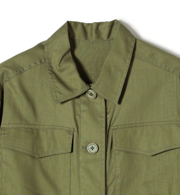 SHIPS for women「〈手洗い可能〉綿麻 ミリタリー オーバー ジャケット」|ミリタリー・モッズコート|