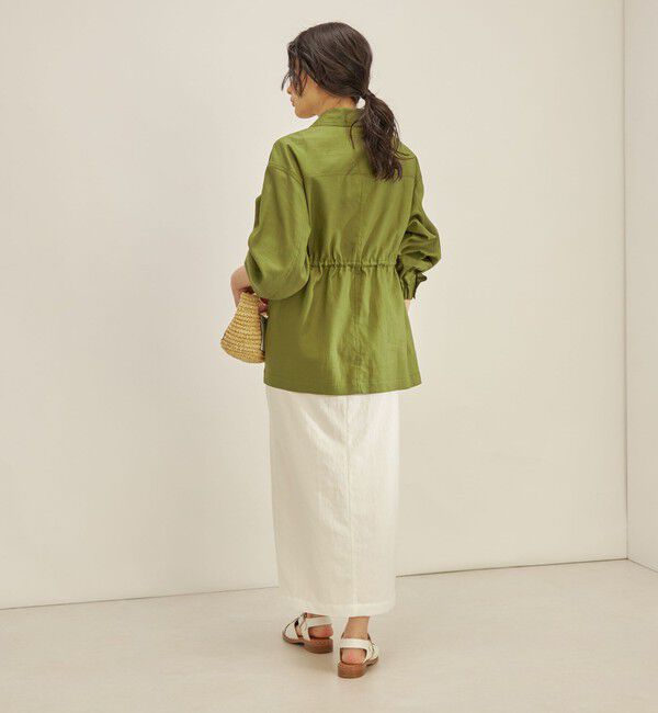 SHIPS for women「〈手洗い可能〉綿麻 ミリタリー オーバー ジャケット」|ミリタリー・モッズコート|