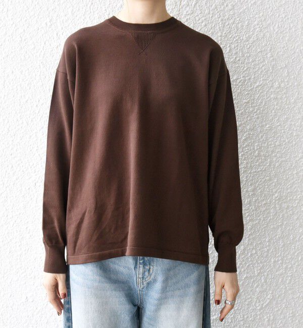 SHIPS any「SHIPS any:〈手洗い可能〉スウェットライク ニット プルオーバー」|ニット・セーター|