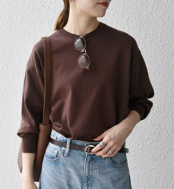 SHIPS any「SHIPS any:〈手洗い可能〉スウェットライク ニット プルオーバー」|ニット・セーター|