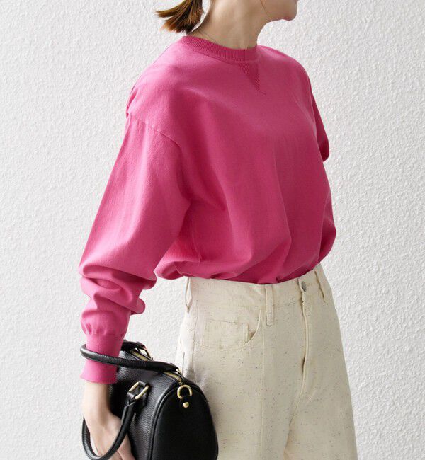 SHIPS any「SHIPS any:〈手洗い可能〉スウェットライク ニット プルオーバー」|ニット・セーター|