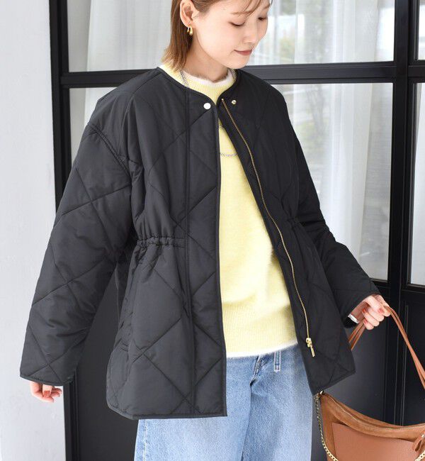 SHIPS for women「〈手洗い可能〉キルティング サイドジップ ブルゾン」|ブルゾン・スタジャン|