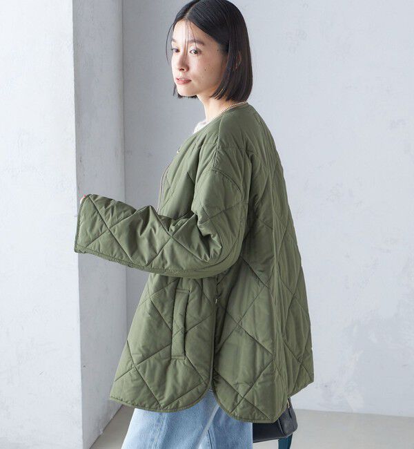 SHIPS for women「〈手洗い可能〉キルティング サイドジップ ブルゾン」|ブルゾン・スタジャン|