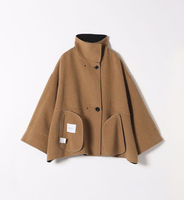 SHIPS any「《一部追加予約》【WEB限定】SHIPS any: リバー スタンドカラー ポンチョ ショート コート」|その他|