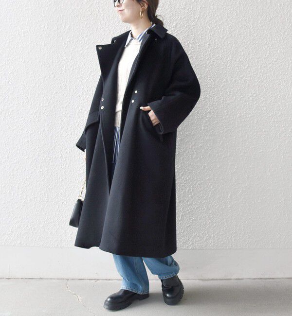 SHIPS any「SHIPS any: バルマカーン コクーン コート 25AW」|ステンカラーコート|