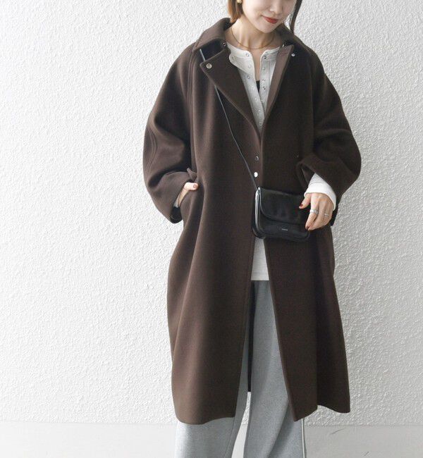 SHIPS any「SHIPS any: バルマカーン コクーン コート 25AW」|ステンカラーコート|