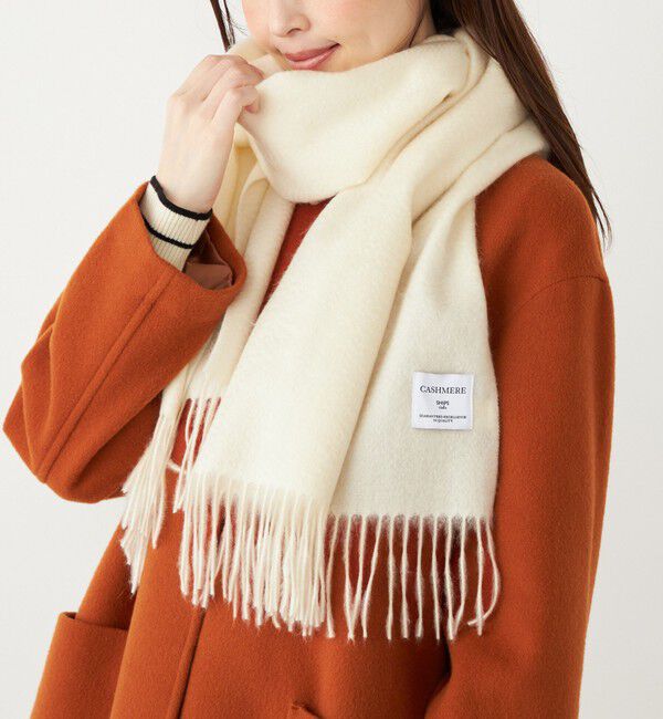 SHIPS Colors 「SHIPS Colors: カシミヤ ストール / マフラー 2◇」|マフラー|オフホワイト