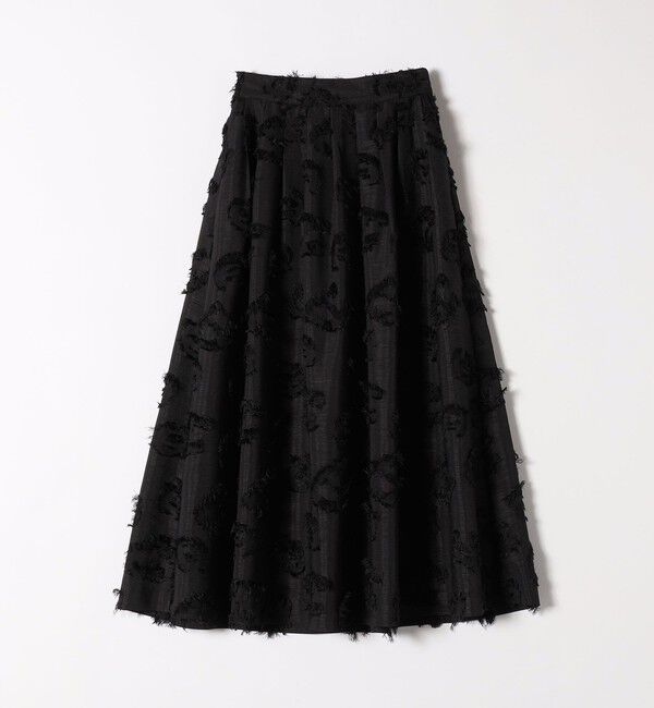 SHIPS any「SHIPS any:〈手洗い可能〉フラワー カット ジャカード  ボリューム スカート」|スカート|