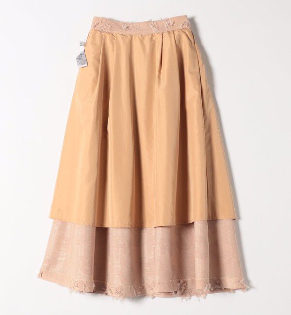 SHIPS any「SHIPS any:〈手洗い可能〉フラワー カット ジャカード  ボリューム スカート」|スカート|